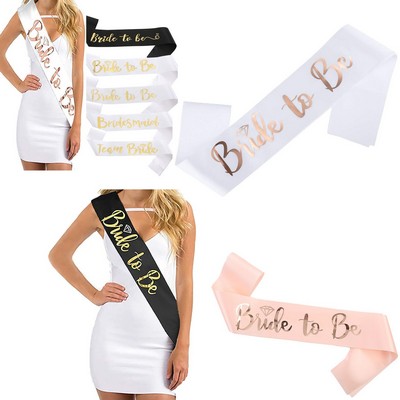 High-Density Satin Blank DIY Shoulder Sash