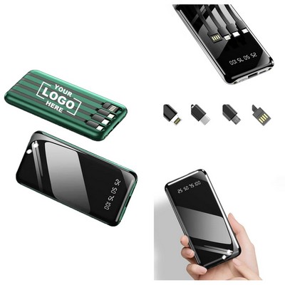 Wholesale Built-In Cable Power Bank Fast Charging 20000mah Mobile Supply Custom