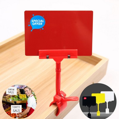 Waterproof Sign Holder Display Card with Clip
