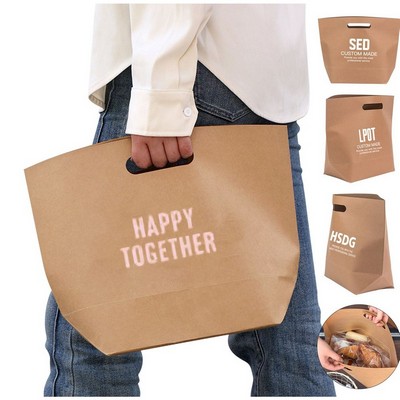 14" Kraft Paper Baking Tote Bag