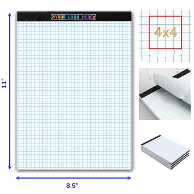 200 Pages Quad Ruled Graph Paper Pad