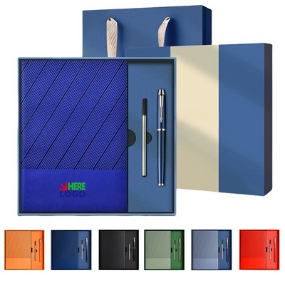 A5 Notebook Leather Journal with Pen Set
