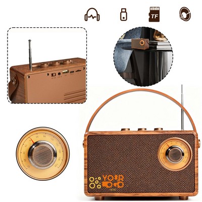 Retro Wood Bluetooth Radio
