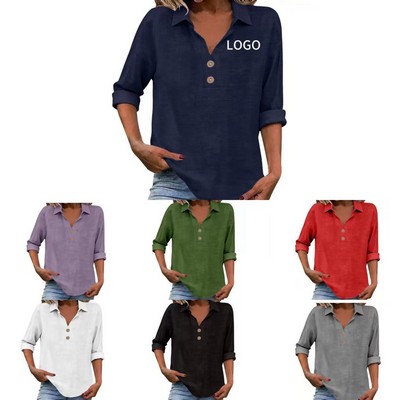 Seven Seam Cotton Linen Shirt