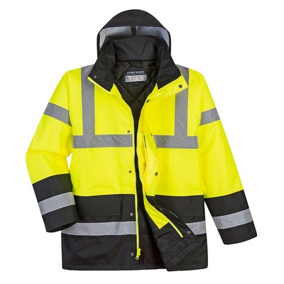 Portwest Men's Hi-Vis Class 3 Contrast Winter Traffic Jacket
