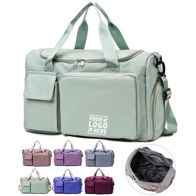 Compact Foldable Travel Duffel with Shoe Storage
