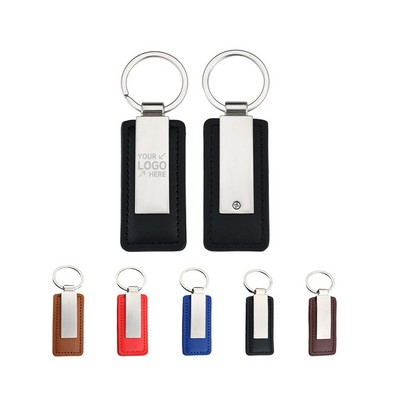 PU Leather Metal Car Keychain