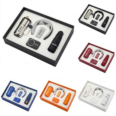 Premium Business Gift Set with Massager Water Cup Power Bank and Umbrella