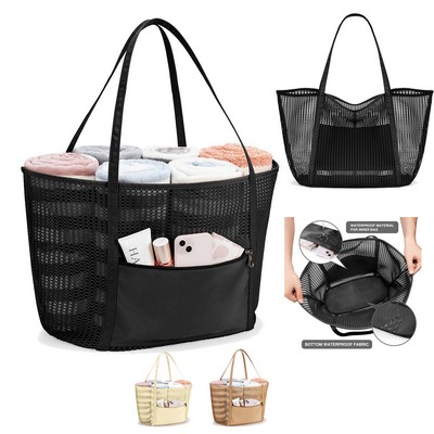Large Capacity Mesh Beach Tote Bag