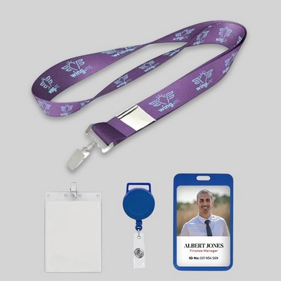 3/4" Price Saver Lanyard with Metal Clip-B