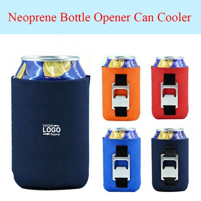 Neoprene Bottle Opener Can Cooler