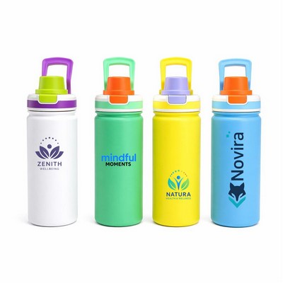 19oz Stainless Steel Vacuum Insulated Thermos Bottle w/ Lid Handle
