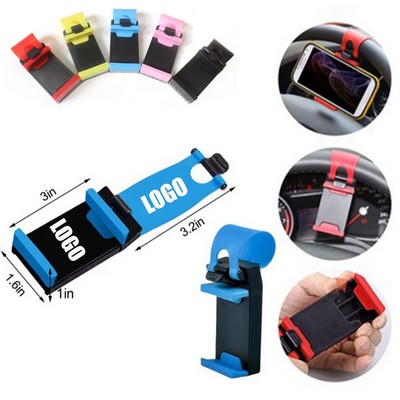 Steering Wheel Clip Smartphone Holder for Vehicles
