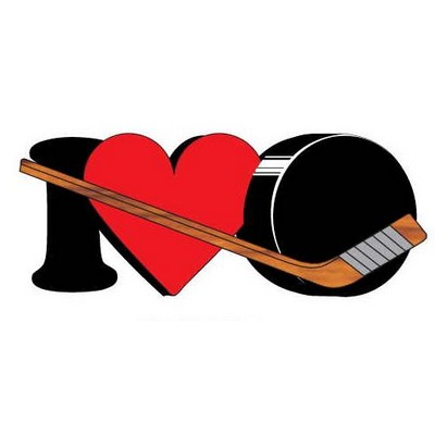 I Love Hockey Maxi Magnet (10 Square Inch)
