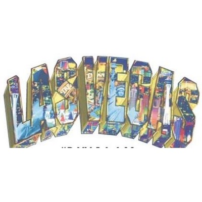 Las Vegas Collage Promotional Magnet w/ Strip Magnet (4 Square Inch)