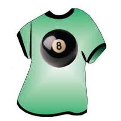 8 Ball T-Shirt Mighty Mini Magnet