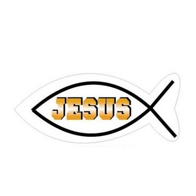 Jesus Fish Promotional Magnet w/ Strip Magnet (6 Square Inch)