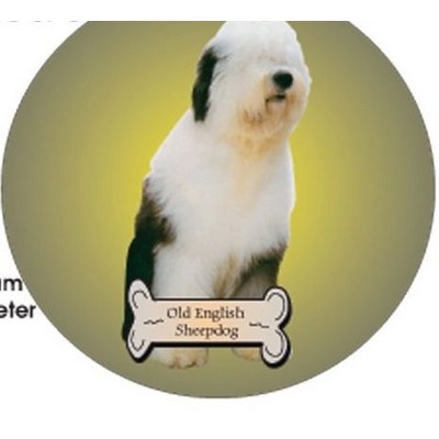 Sheepdog Acrylic Coaster w/Felt Back