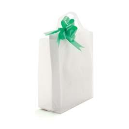 Frosty Clear Soft Loop Shopper Bag (8" x 4" x 10")