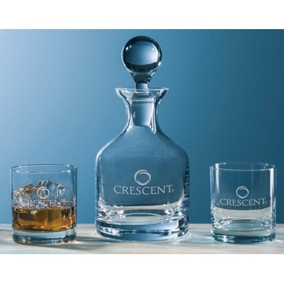 Classic Whiskey Decanter w/Set of 2 Glasses