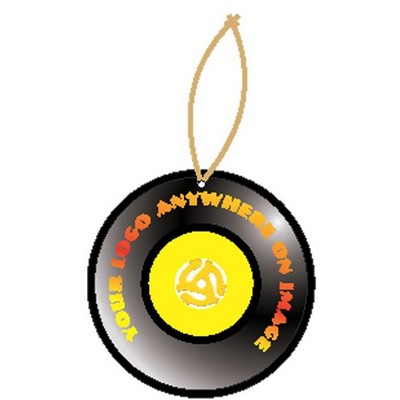 Rpm Record Executive Ornament w/ Mirrored Back (3 Square Inch)