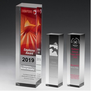 Monument Obelisk Acrylic Award w/4-Color Process (2 1/2"x 7 1/2"x 2")
