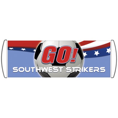 Custom Single Sided Printed Polyethylene Scroll Banner (9.5" x 27.5")