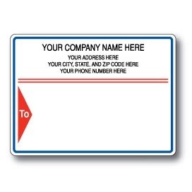 Standard Typewriter Mailing Label Roll w/Bold Border & Dual Dividing Line
