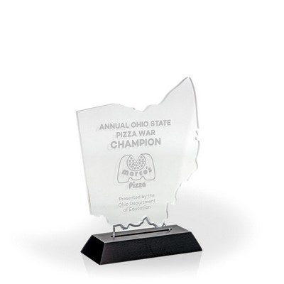 Ohio Award with Black Wood Base - Engraved