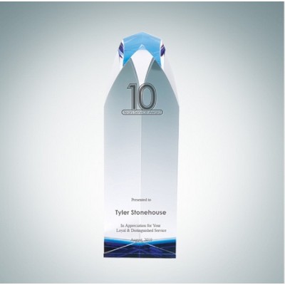 8" Designer Collection Virtue Tower Optical Crystal Award