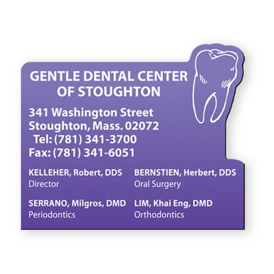 2.5"X3" Tooth Stock Shape Vinyl Magnet - 30mil