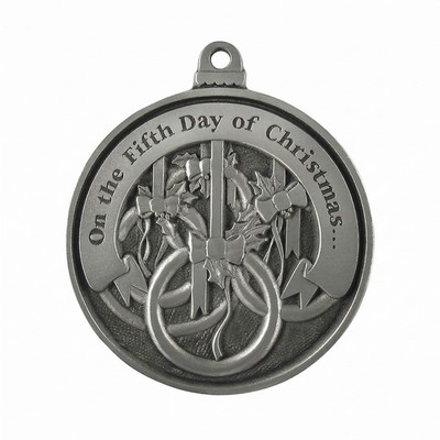 Twelve Days of Christmas Mini Ornament (Day 5 - Five Gold Rings)