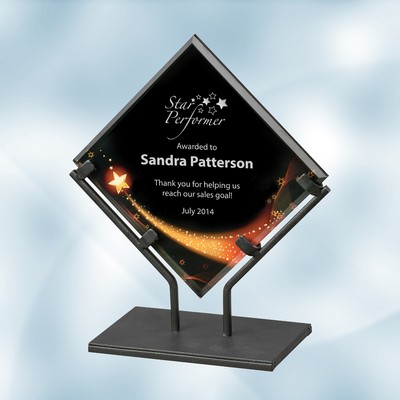 Star Galaxy Acrylic Plaque Award w/ Iron Stand (Large)