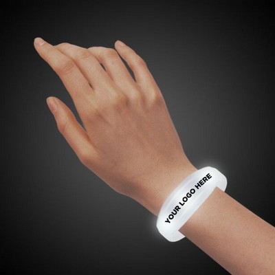 Sound Activated White LED Stretchy Bangle Bracelet(Pad Print)