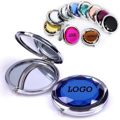 Foldable Crystal Make-up Mirror