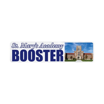Rectangle Sticker | Round Corners | 1" x 4" | Clear Static | Static Face | Digital