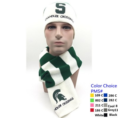 Acrylic Warm Beanie Hat And Scarves Set or Combo