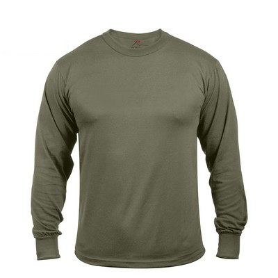 Olive Drab Long Sleeve Military Moisture Wicking T-Shirt (S to XL)