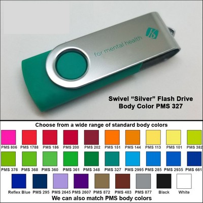Swivel Flash Drive- 2 GB Memory - Body PMS 327