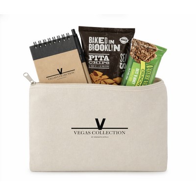 Eco Friendly Pouch, Notepad and Snacks