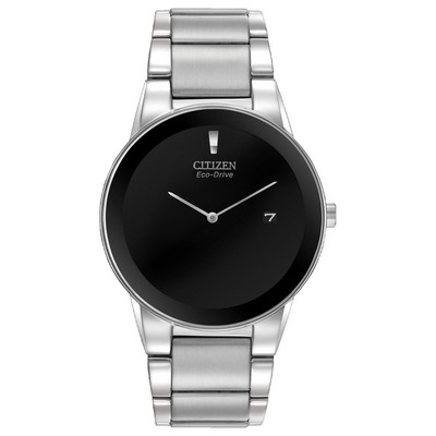 Citizen® Men's Axiom Eco-Drive Stainless Steel Bracelet Watch W/ Black Dial
