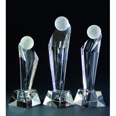 Golf Optical Crystal Award/Trophy 12.5"H - Variant C