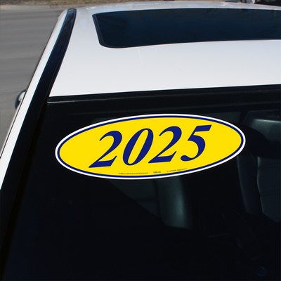 Blue & Yellow Year Model Oval Decals (Set of 12)