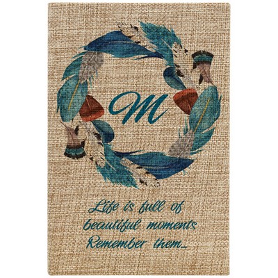 Burlap Journal with Lined Notepad