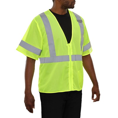 Reflective Apparel™ Reflective Apparel™ Hi-Vis Pocketed Zip Mesh Economy Safety Vest