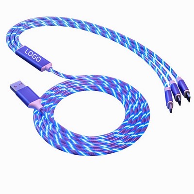 Multi 3-in-1 LED Glowing USB Cable