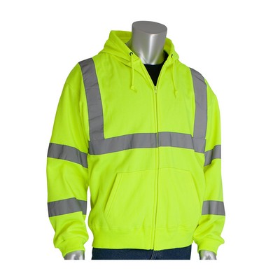 PIP® Class 3 Hi-Viz Zip-Up Hoodie Sweatshirt