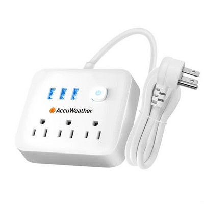 Power Strip Surge Protector USB, Extension Cord with 3 USB Ports