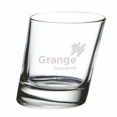 Laser Engraved Libbey® 11006721 Pisa 9.5 oz. Slanted Rocks / Old Fashioned Glass