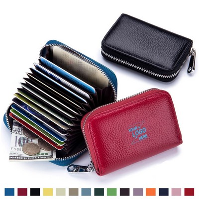 Adult's Unisex Leather Wallet w/Credit Card Holder